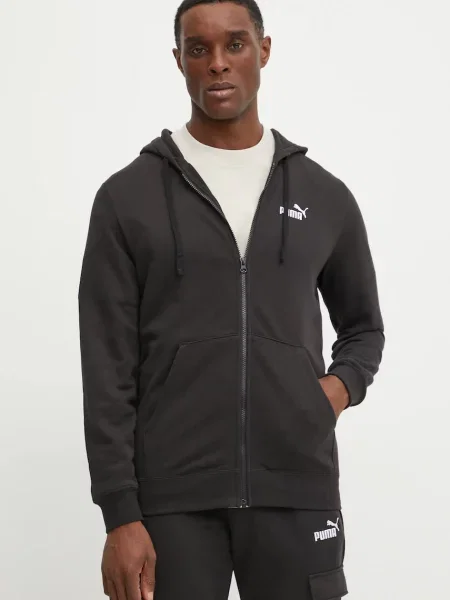 PUMA Hanorac Essentials No. 1 / alb negru