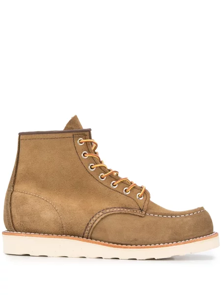 Botine Red Wing Shoes cu șireturi din dantelă clasici roșu