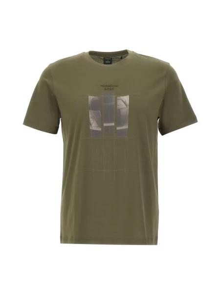 BOSS Green t-shirt BOSS X PORSCHE zielona