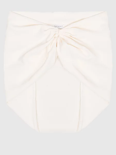 Шарф із шовку з драпіруванням Vionnet білий
