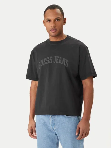 Guess Jeans Póló Regular Fit fekete