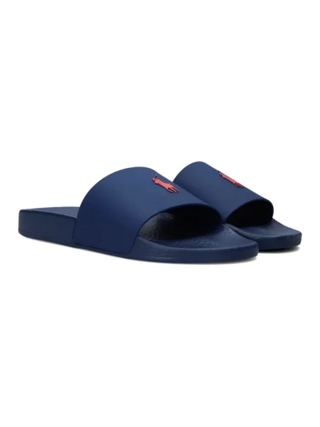 Polo Ralph Lauren Klapki Polo Slide Granatowy niebieska