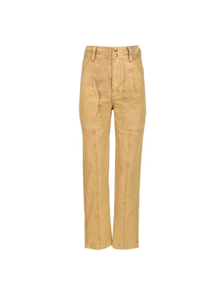 Jeansy straight leg Marant Etoile brązowe