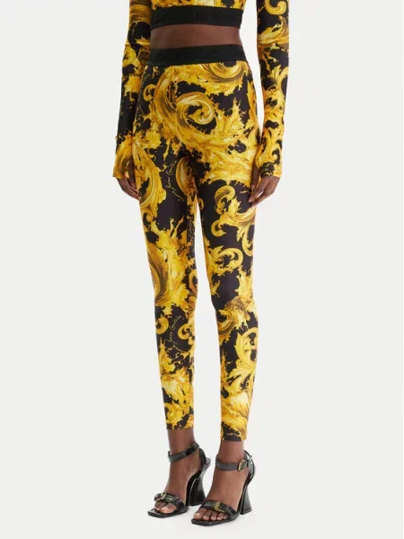 Versace Jeans Couture Legíny žltá / oranžová čierna