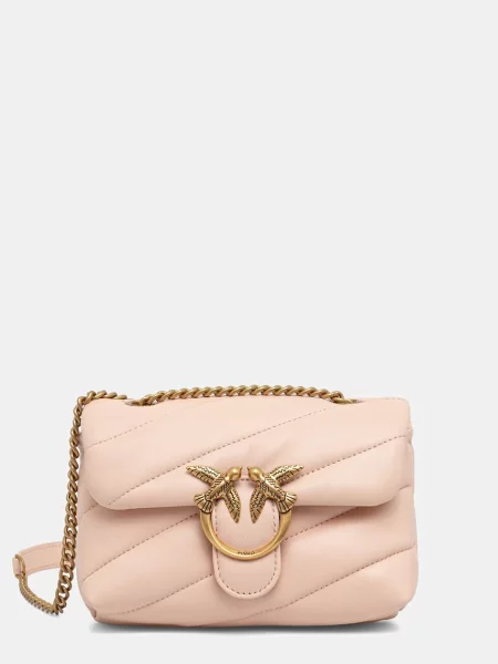 Pinko geantă crossbody pentru femei din piele bej