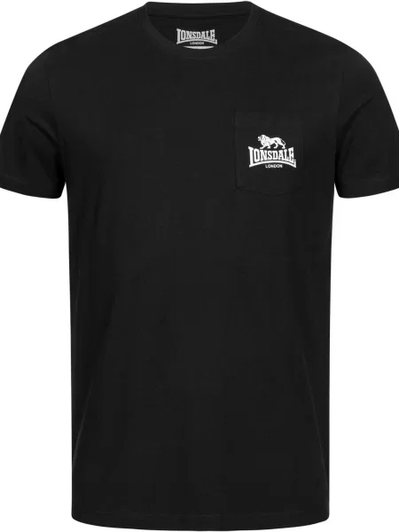 LONSDALE Tricou negru alb