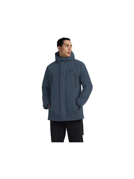 Pánska zateplená bunda Jack Wolfskin Glacier Shield aluminium blue modrá