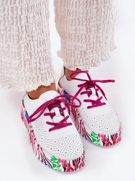 Kožené tenisky Vinceza na platformě