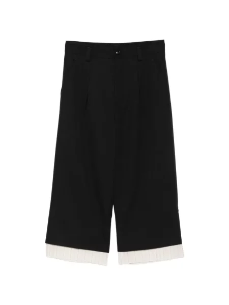Decupat pantaloni Ann Demeulemeester de lână negru