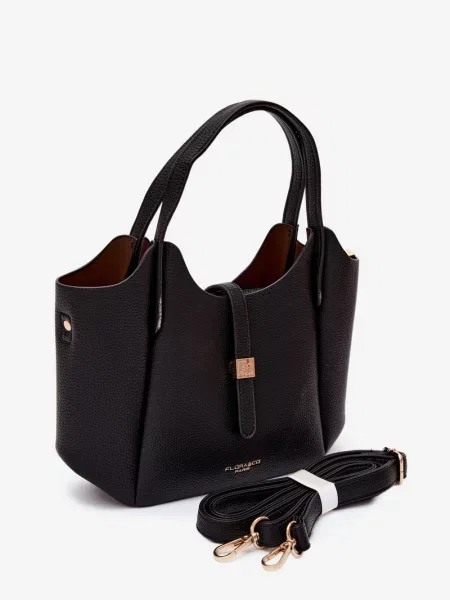 Geantă Flora & Co din piele negru