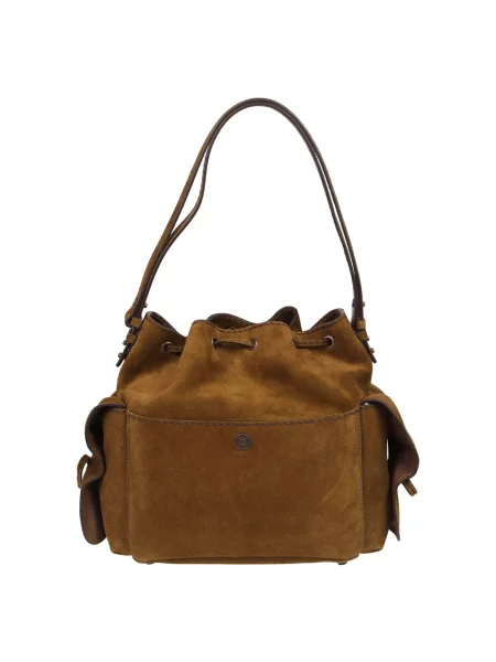 Torebka Acne Studios zamszowa brązowa