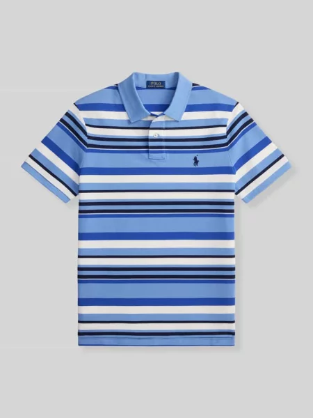 Koszulka polo z czystej bawełny o kroju regular fit Polo Ralph Lauren niebieska
