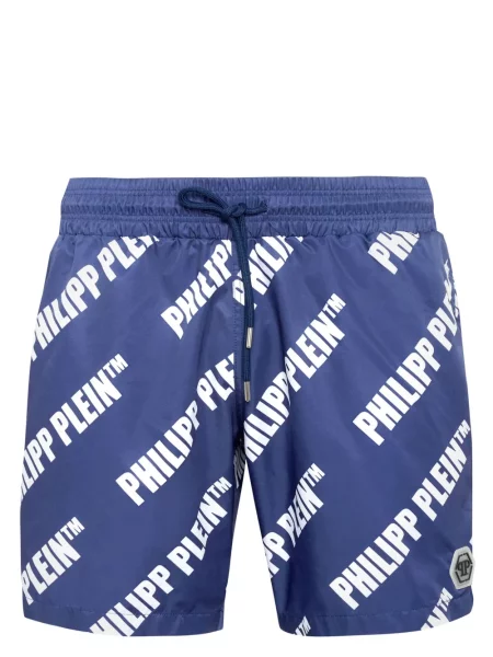Slip de baie Philipp Plein cu imagine albastru