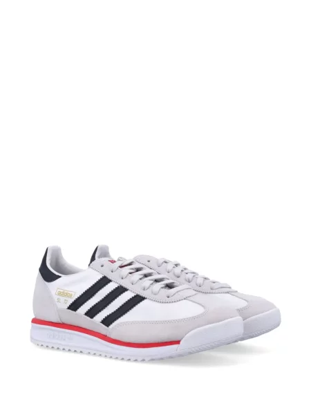 Sneakerși Adidas din piele de căprioară alb