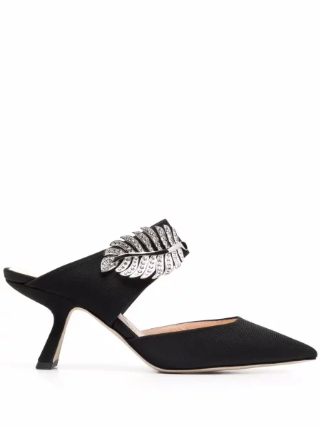 Papuci tip mules Nicholas Kirkwood negru