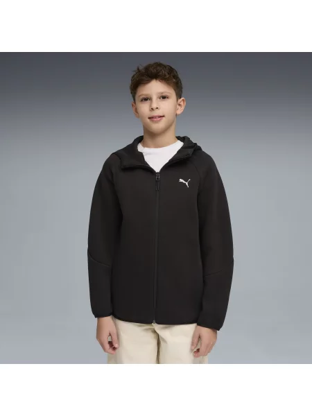 PUMA Młodzieżowa bluza Evostripe z kapturem zapinana na Akcesoria czarny