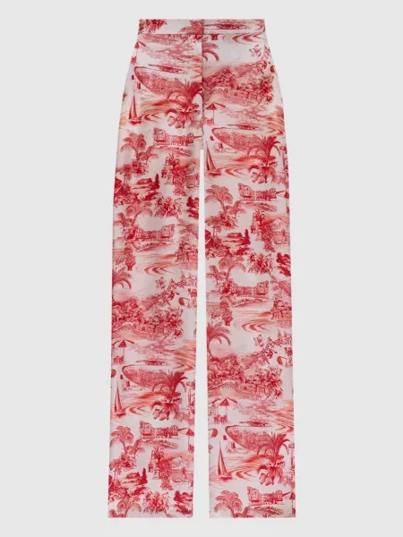Штани ZEUS із шовку Max Mara червоні