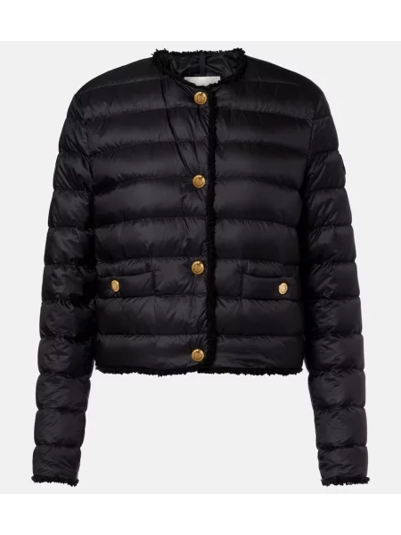Pikowana kurtka puchowa Moncler czarna