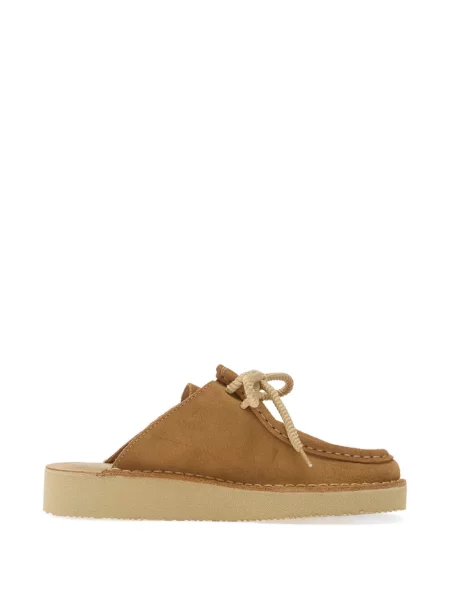 Sneakerși Clarks Originals cu șireturi din dantelă maro