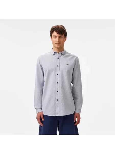 Lacoste Koszula Button-Down Regular Fit granatowa