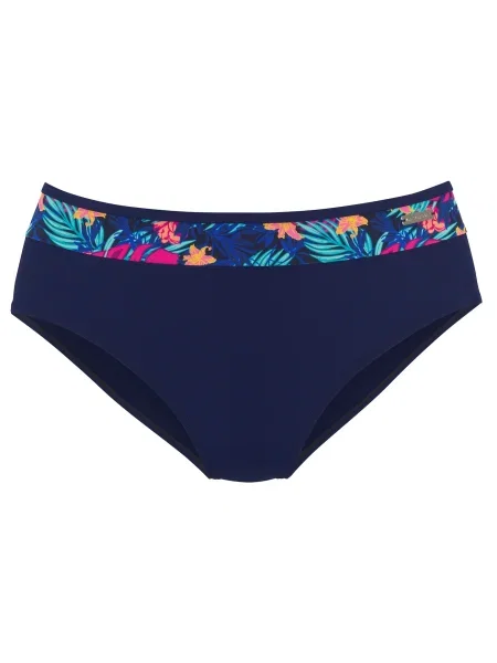 LASCANA Bikini hlačke mornarska / turkizna / oranžna roza