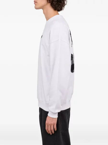 Hanorac Off-white cu imagine alb
