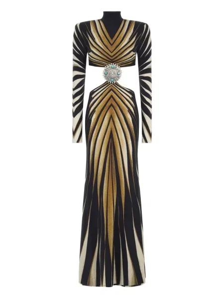 Rochie Roberto Cavalli cu imagine auriu