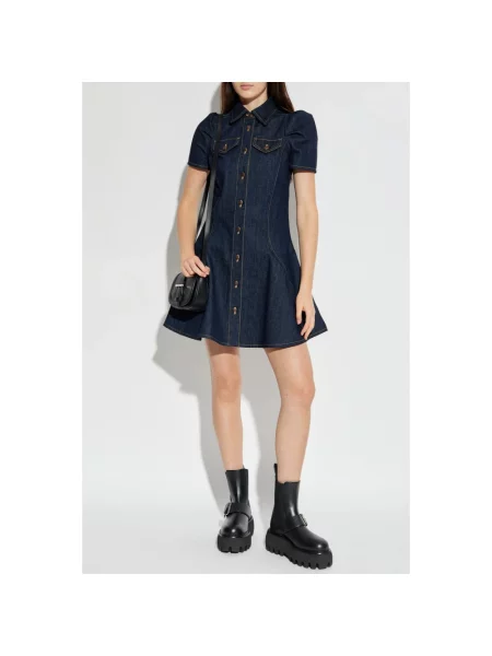 Sukienka jeansowa Alexander Mcqueen niebieska