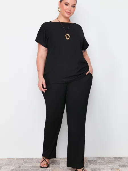 Tricou Trendyol tricotate negru