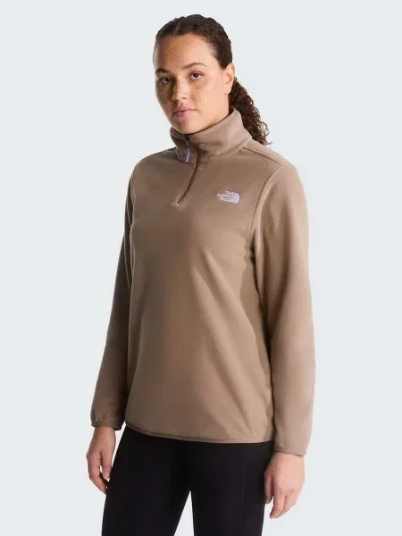 Флісова кофта The North Face W GLACIER FLEECE ZIP JACKE коричневий