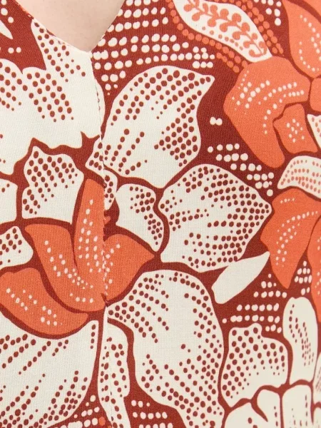 Костюм макси рокля Hoss Intropia на цветя с принт кафяво