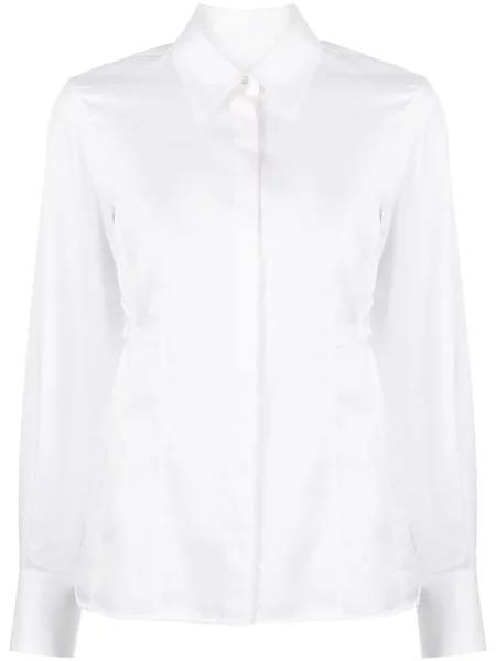 Cămașă Helmut Lang de mătase alb