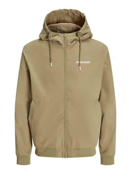 JACK & JONES Geacă de primăvară-toamnă JJERUSH bej închis alb