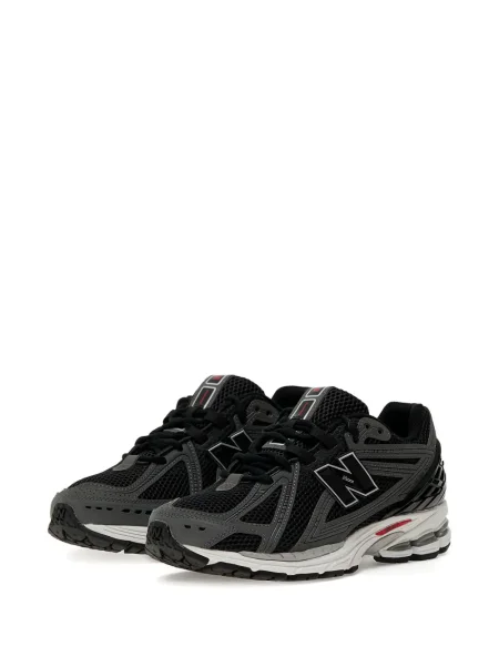Кожаный плисиран суичър с качулка New Balance черно