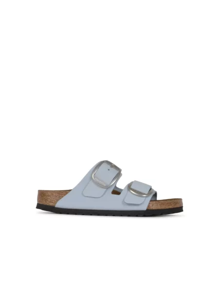 Klapki Birkenstock na sprzączkę niebieskie