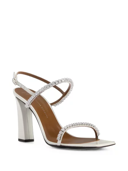 Stras sandale Giuseppe Zanotti alb