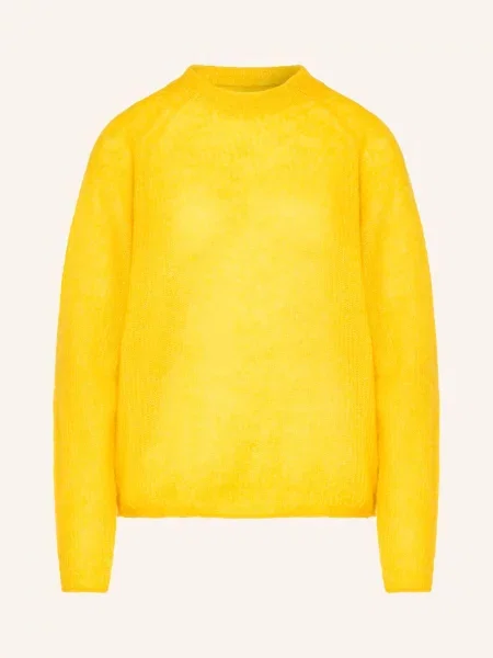 BOSS sweter z wełną Fewena żółty