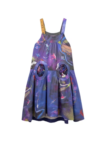 Rochie Tsumori Chisato cu imagine albastru