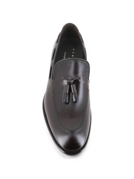 Pantofi loafer Henderson Baracco din piele maro
