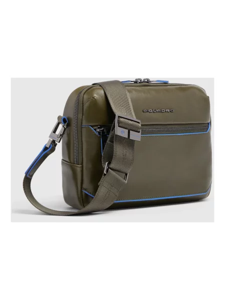 Torba crossbody Piquadro skórzana zielona