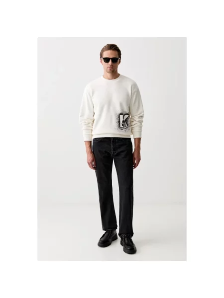 Bluza Karl Lagerfeld z logo beżowa