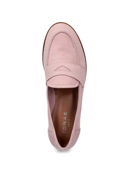 Pantofi loafer Jonak Paris din piele de căprioară roz