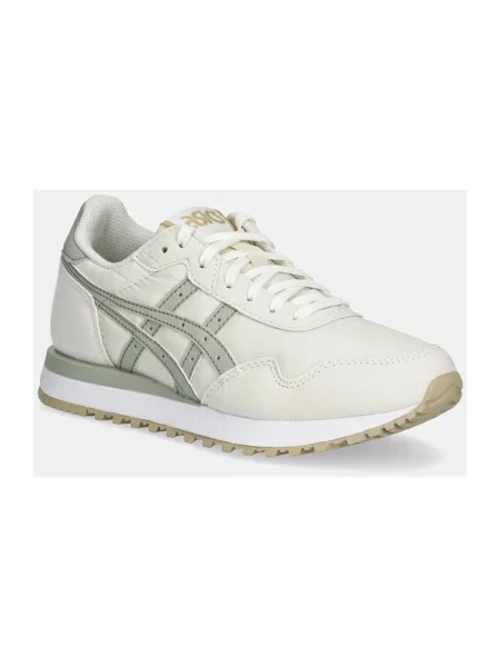 Sneakersy Asics Tiger skórzane w tygrysie prążki beżowe