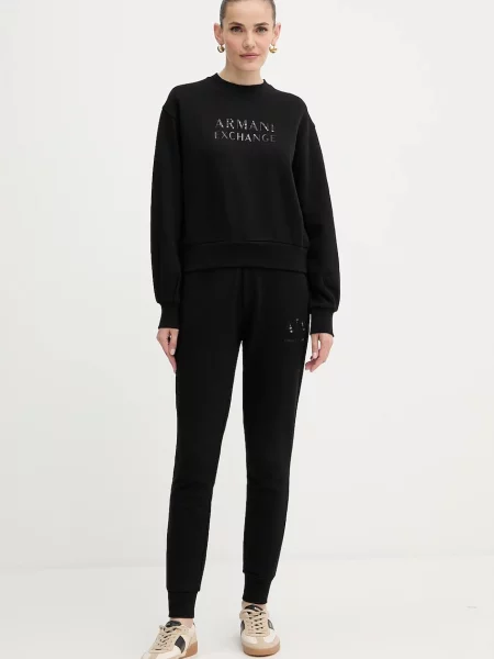 Спортивні штани Armani Exchange однотонні чорний