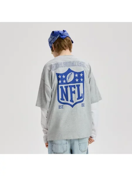 Reserved NFL tričko světle šedá