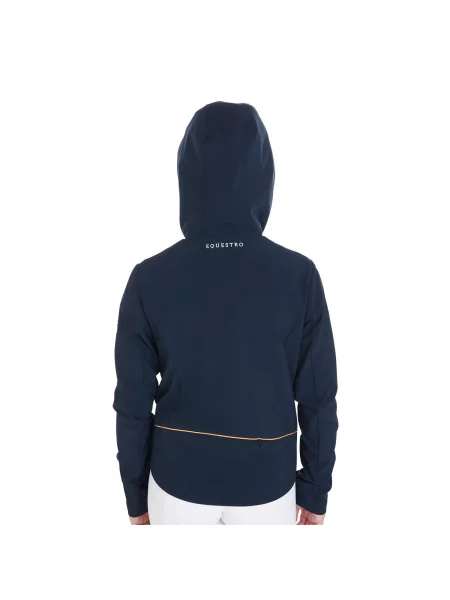 Kurtka softshell slim fit dla dzieci z tkaniny technicznej niebieska