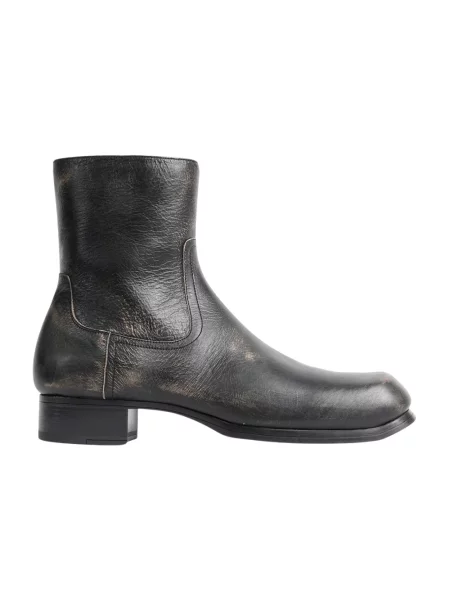 Buty do kostki Maison Margiela skórzane czarne