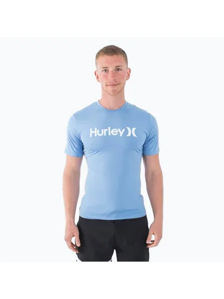 Tricou pentru bărbați Hurley O&O Quickdry Rashguard aquifer