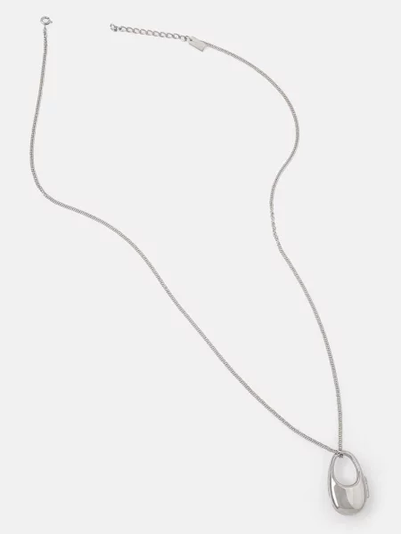 Coperni colier Locket Necklace argintiu
