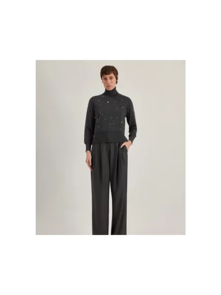 Sweter z golfem Alpha Studio do golfa czarny